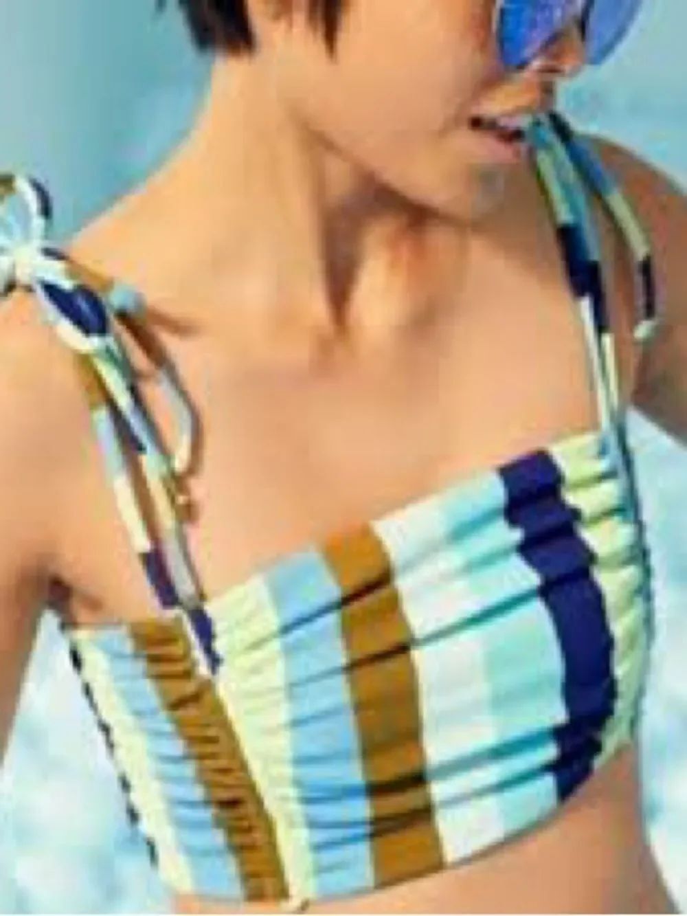 Aerie Ribbed Longline Bandeau Bikini Top